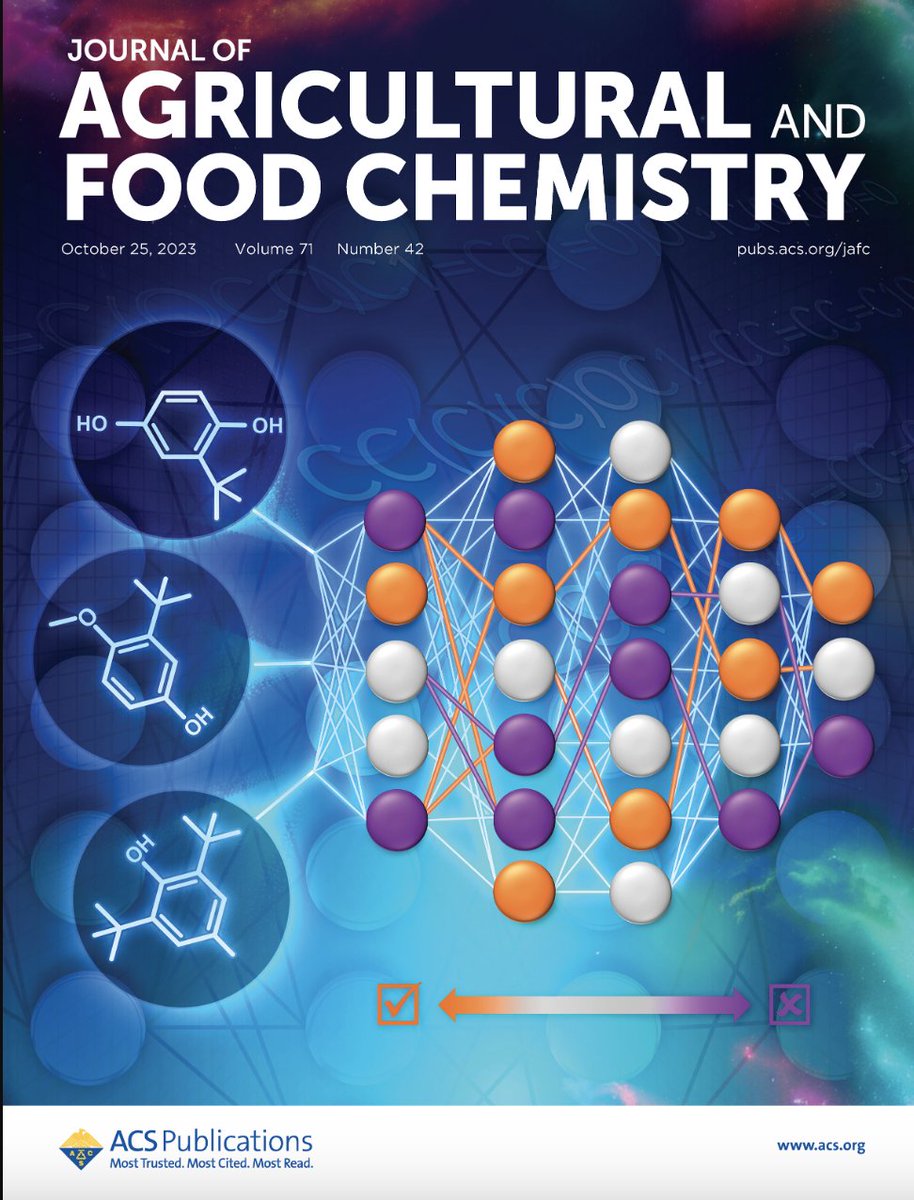 Our latest cover is out! Predicting Antioxidant Synergism via Artificial Intelligence and Benchtop Data (doi.org/10.1021/acs.ja…) @ayreslucaz  @ACS4Authors #MyACSCover @ClemsonScience @Clemson_Chem