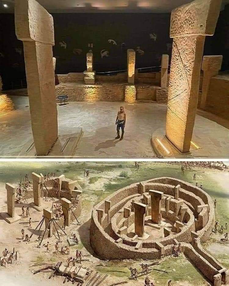 Dr_TheHistories's tweet photo. This image perfectly shows the size of the pillars of Göbekli Tepe in Türkiye; the world's oldest known temple! It was built around 12000-10000 BC, approximately 7000 years before the Stonehenge Circle.

© Earthly Mission

#drthehistories https://t.co/HUZMmxaxhY