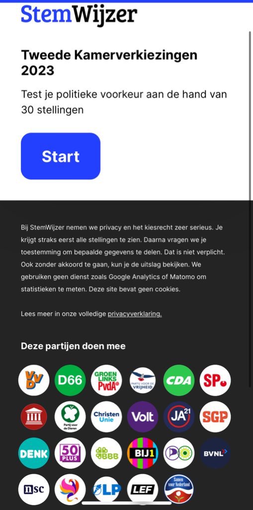 MatthijsvTuijl's tweet photo. Zowel de #StemWijzer als de #StemmenTracker staan nu online. De ene kijkt vooruit en naar plannen van partijen. De ander terug op wat gestemd is. Beide in 30 stellingen. https://t.co/EdHZsrklzK