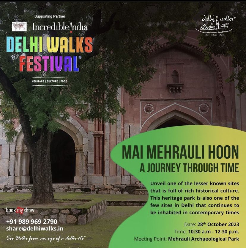Book your tickets now 😍 
Registration fee- ₹400/- 
Registration link- delhiwalks.in/festival/