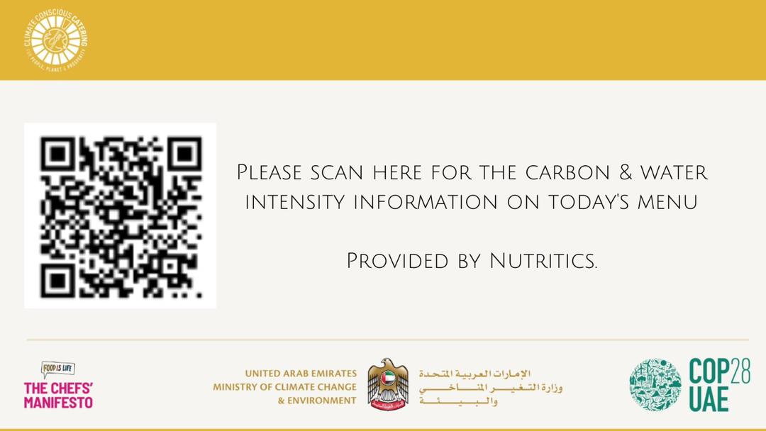 How do we embrace sustainability within a dash of flavour? Ahead of <a href="/COP28_UAE/">COP28 UAE</a>, #Chefs are working with <a href="/Nutritics/">Nutritics</a> to create meals that are not just tasty, but also 1.5 degrees delicious! Every bite is an opportunity to halt #climatechange. 

#GoodFood4All