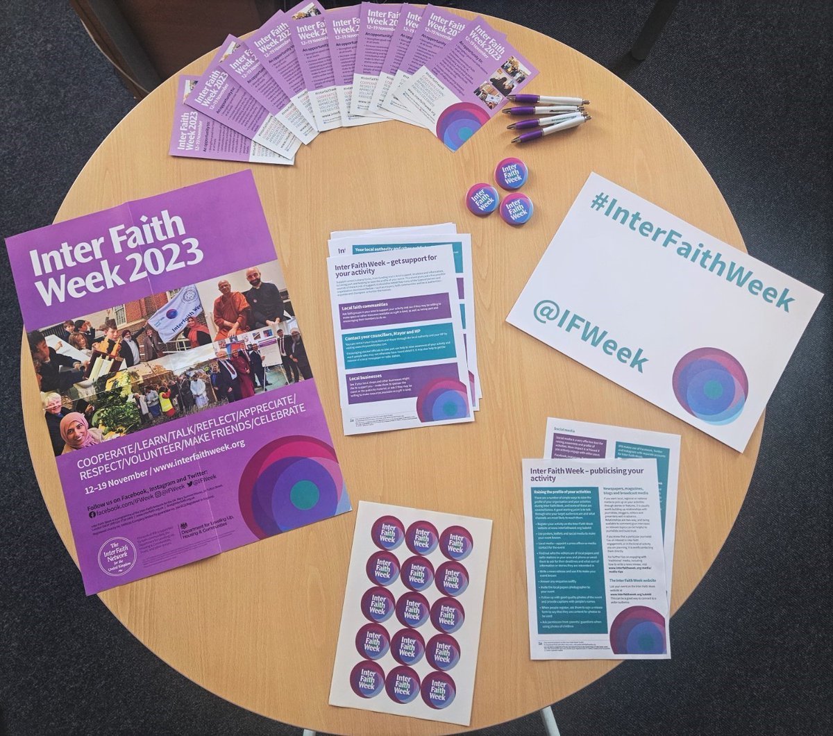 #InterFaithWeek 12-19 November 2023 is coming up! Why not join in and hold an activity to highlight &amp; increase #interfaith  understanding &amp; cooperation in the UK?  Find out more at interfaithweek.org. 'Quick plan' activities from conversations over coffee to setting up an