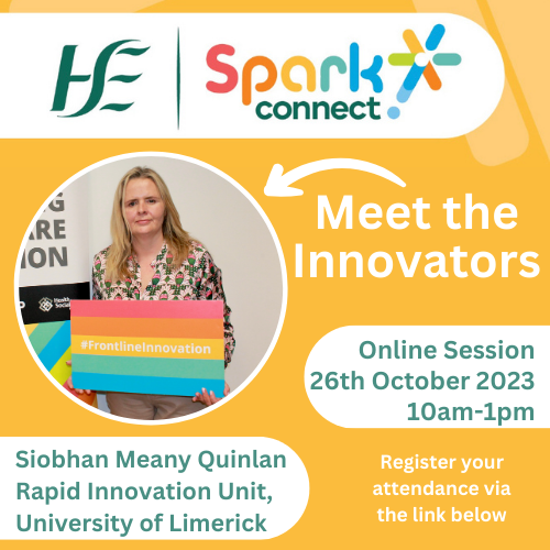 Have you secured your spot for @HSELive
#SparkConnect Online Session with Innovators? Register here: hse-ie.libwizard.com/f/SparkConnect…
Our speaker @siobhan_riu is Clinical Lead in the @RIU_UL, a research group in @UL who cover hospital and community within @UL group.