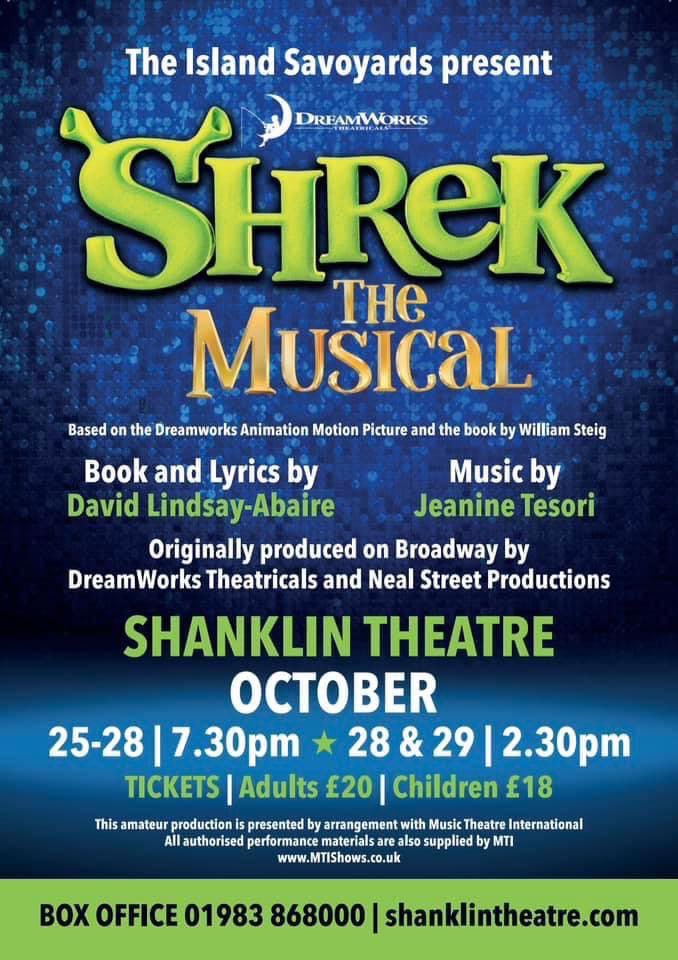 First Night!!! Break a leg to all involved in Shrek - see you down in the swamp!