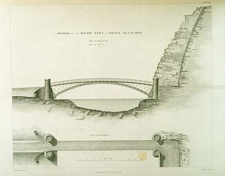 ICELibrary's tweet photo. Thomas Telford's Craigellachie bridge opened #onthisday 1814. Designed by Thomas Telford and cast by William Hazeldine, it is thought to be the oldest surviving monumental cast iron bridge in Scotland. https://t.co/X9sj7lhk5S https://t.co/U5Kwtx9StM #HistoricalEngineering https://t.co/2EEh4Rcey5