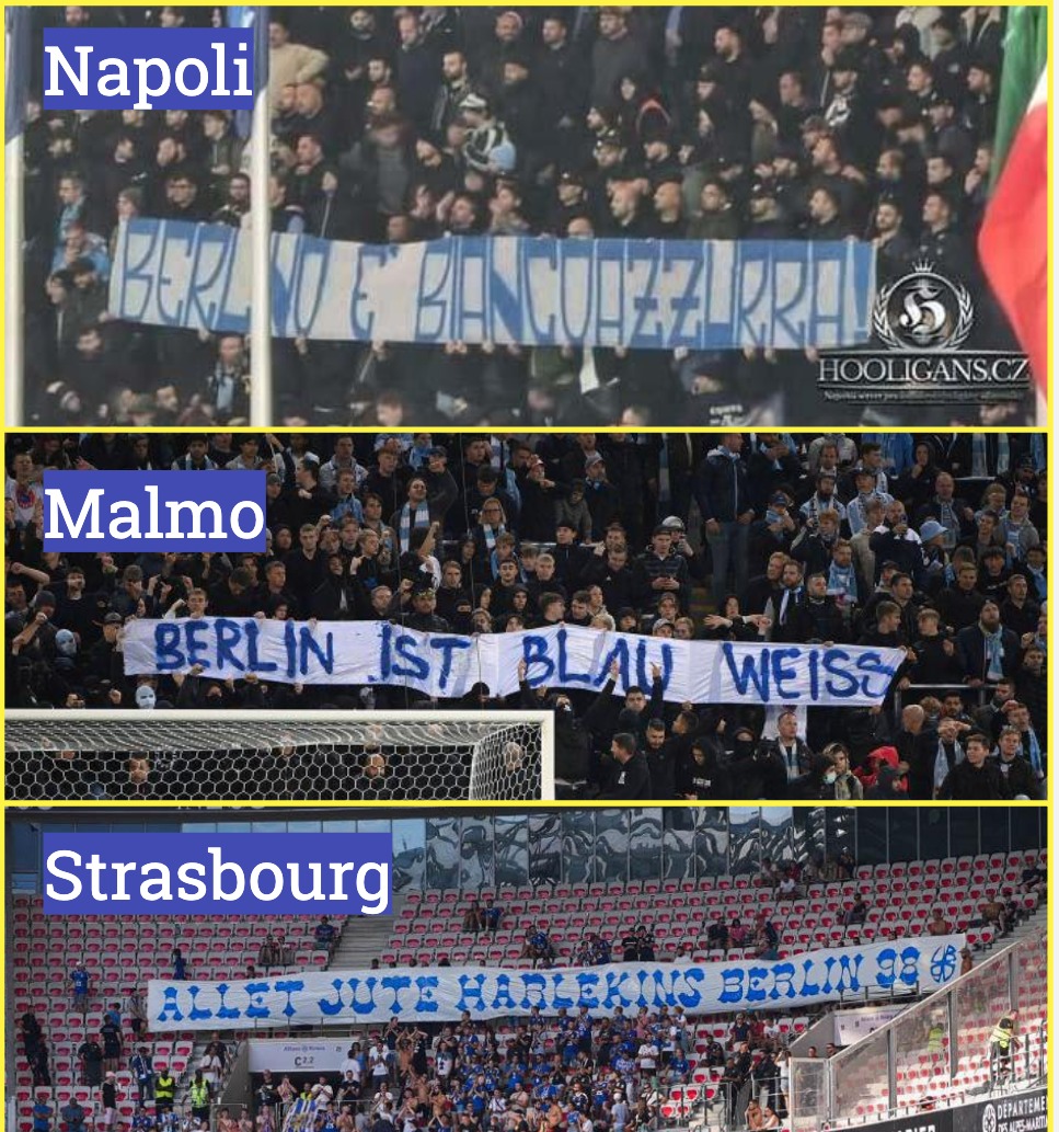 With friends like these, you're never alone. With friends like these, Berlin is and always will be, Blue and White.