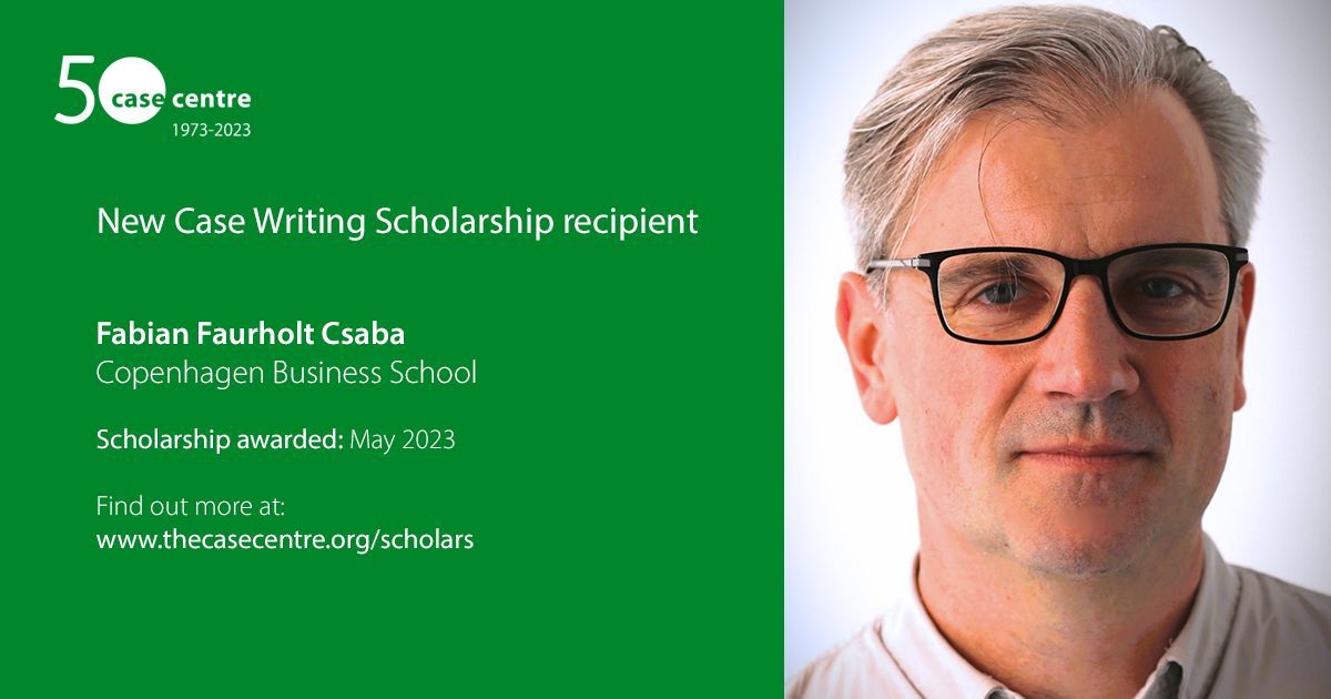 Meet new #casewriting scholar, @CBScph's 🇩🇰 Fabian Faurholt Csaba 📚 Case title: Skandinavisk: Activating a Nordic Nations Brand As a Force for Good 🗣 Find out what Fabian has to say about the scholarship. 👉 thecasecentre.org/scholars #casesupport @cases_hazel