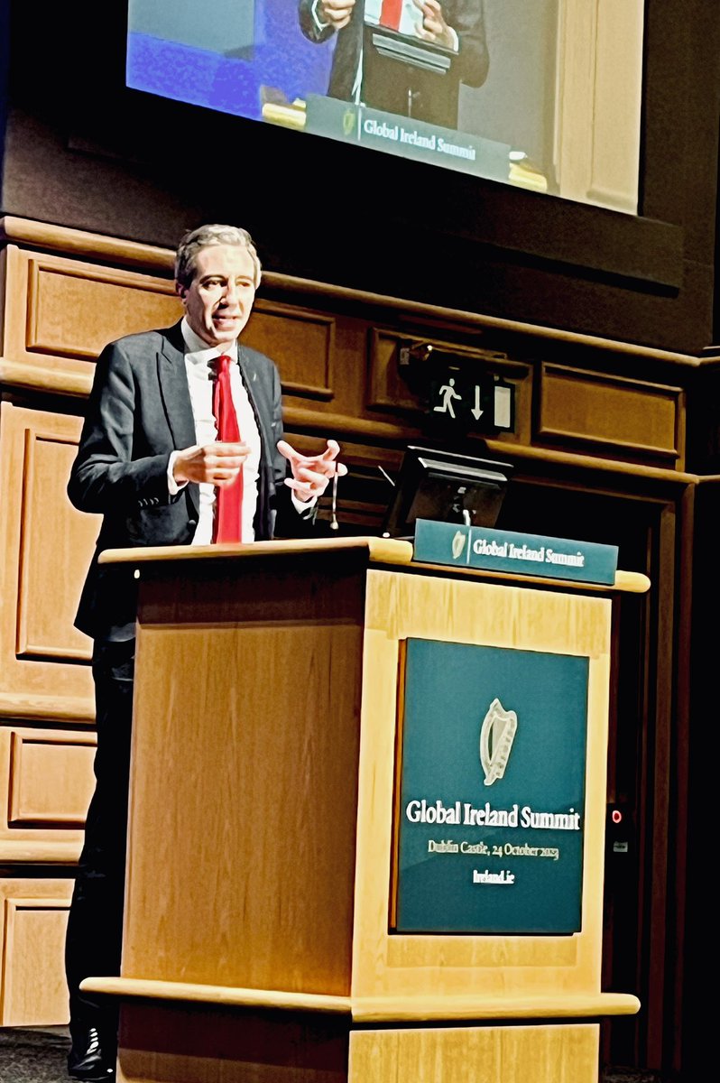 IrlCGMumbai's tweet photo. Ireland is committee to leadership in research and innovation, developing talent through skills and expertise - thanks to Minister for @SimonHarrisTD  for overview of planning to 2030 #GlobalIreland @DeptofFHed https://t.co/xttxEB544V