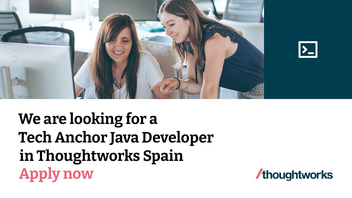 ThoughtworksESP's tweet image. 🚀 ¡Únete a nuestro equipo como Tech Anchor Java Developer en Thoughtworks España! 🖥️ Impulsa el éxito del cliente, dando forma a la excelencia tecnológica y la estrategia. Inscríbete ahora: thght.works/3FrH6wd
#TechAnchor #DesarrolladorJava #OportunidadDeTrabajo