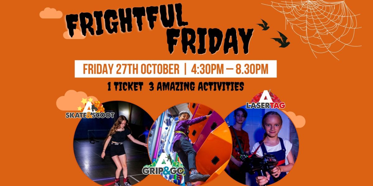 It’s Frightful Friday at Grip &amp; Go this weekend 🎃

For just £18.50, your little ones will get an evening of Halloween fun.

There’s creepy climbing, spooky skating and more ghoulish activities for them to enjoy.

Book tickets in advance, here: rltrust.co.uk/grip-go