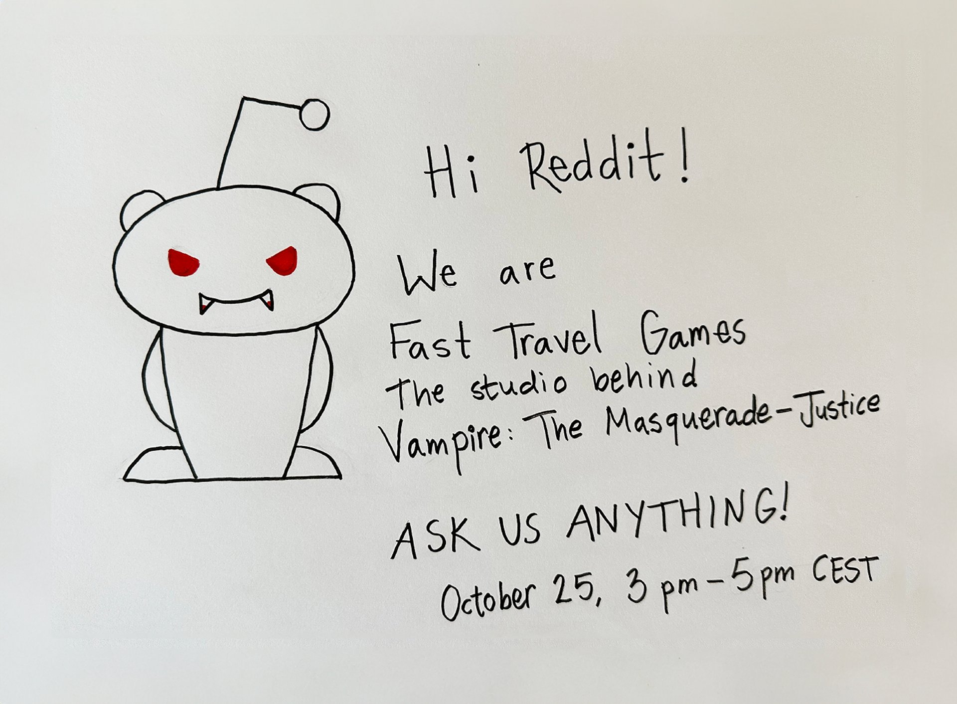 Vampire: The Masquerade – Justice on X: We're hosting an AMA over on  Reddit! 📢 You can submit your questions starting now. We will answer as  many questions as we can on