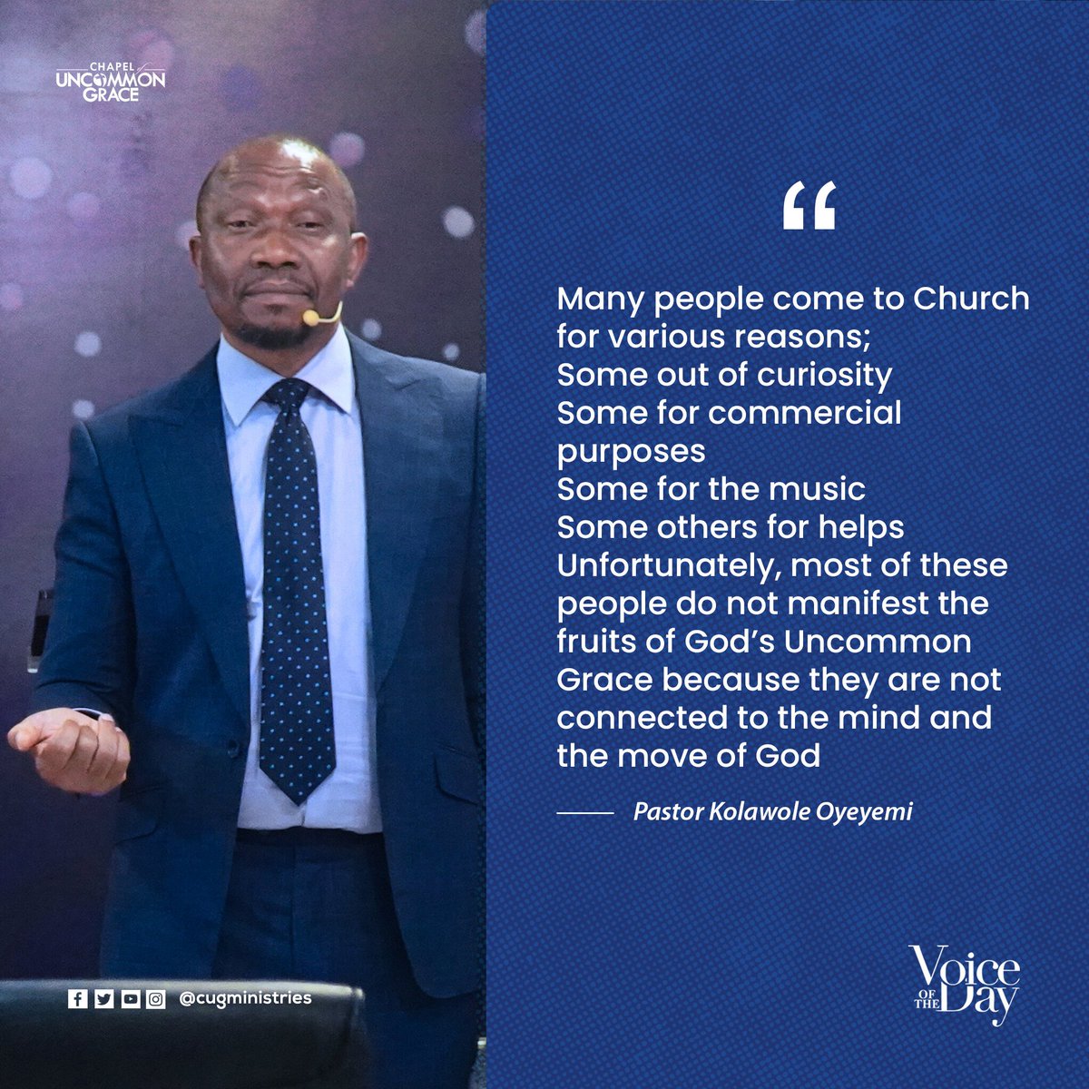 CUGMinistries's tweet image. #VoiceOfTheDay #CUGministries