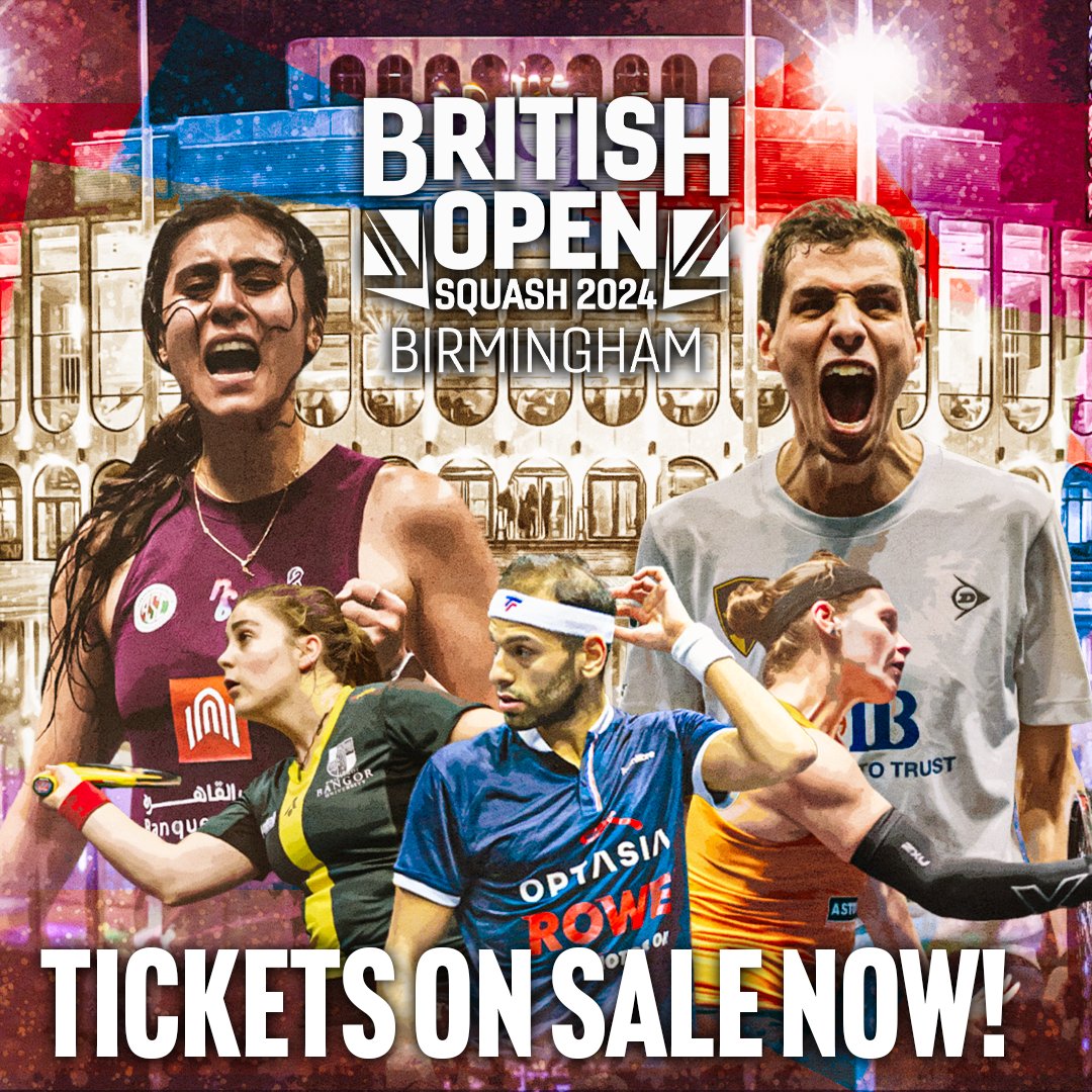 🎟 Tickets for the 2024 British Open are on sale now! Get yours here 👇 britishopensquash.info/tickets1/ #WhereLegendsAreMade #BritOpen24