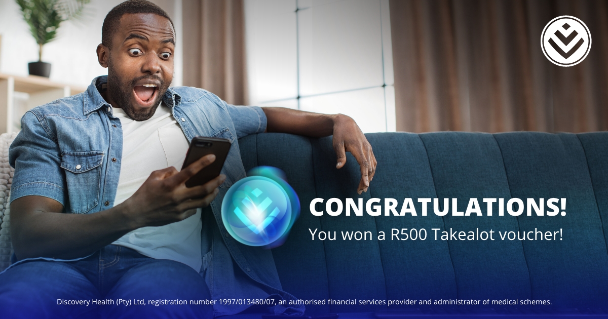 Discovery_SA's tweet photo. 🎉 We have a WINNER! 🙌 Congrats @Dimango10 for guessing right and winning the R500 Takealot voucher! The big news is the Discovery Health app launch announcement 📱🏥 Download now: https://t.co/XNbHRKUNrU
#DiscoverIt #DiscoveryLovesYourHealth https://t.co/mVJKJRZP4d