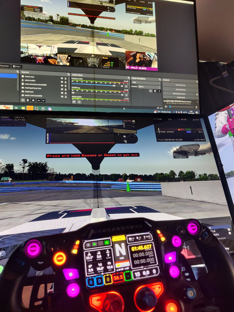 We are back live on twitch at 12:45pm BST