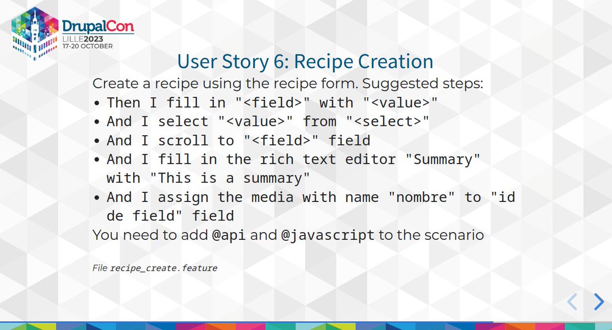 sanzante's tweet image. I have published the slides of my workshop "Behat and Drupal for acceptance tests" at #DrupalCon Lille 2023.

As a workshop, it includes exercises to get familiar with Behat. A docker environment is provided so you don't need to deal with configuration.

rsanzante.github.io/drupalcon-lill…