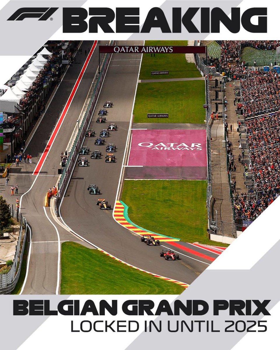 OldwigSche54085's tweet photo. OFFICIAL: #BelgianGP has been locked in until 2025 inclusive. For two more seasons we are guaranteed to see the #legendary #race
#Belgium #GrandPrix #race #GSvFCB #formel1 #Formula1 #F1 #sports #Sport #Motorsport #Racing #GrandPrix #MaxVerstappen  #Verstappen #SergioPerez #perez https://t.co/vS2H078Ta2