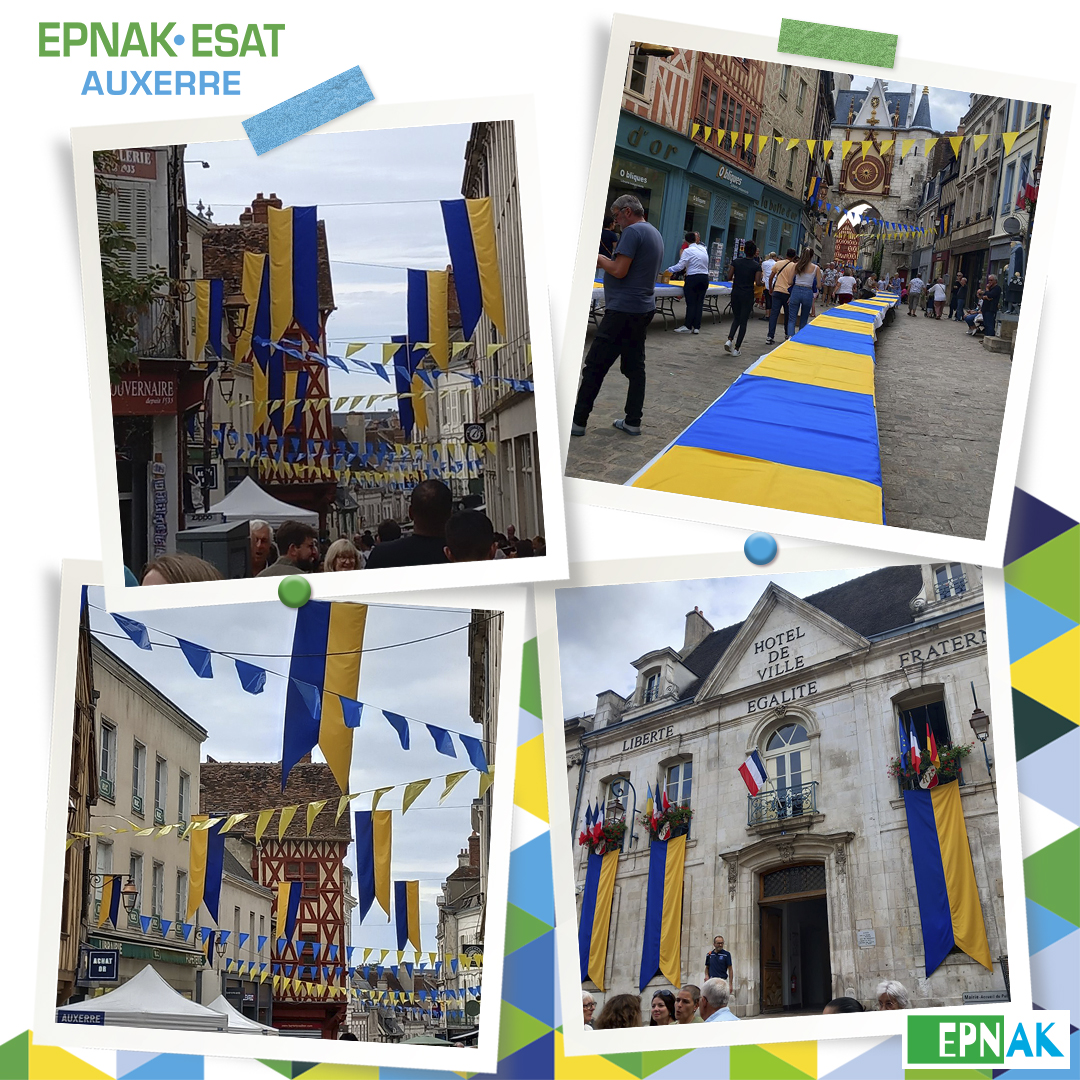 [L’ATELIER COUTURE DE L’ ESAT AUXERRE DÉCORE LA VILLE]

La Ville d’Auxerre a sollicité l’atelier couture de l'ESAT pour confectionner toutes les draperies 🇺🇦 qui ont servies à décorer la ville. 
Lire l'article complet 👉 
epnak.org/latelier-coutu…
#villeauxerre #handicap