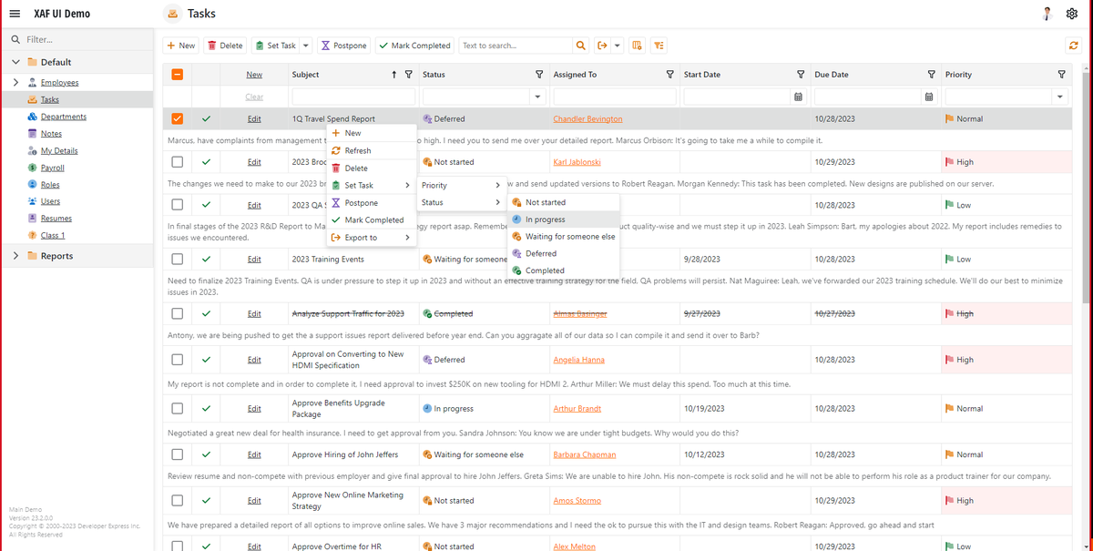 DevExpress_XAF's tweet photo. Can You Guess the Feature? 
Is It #XAF #WinForms or #Blazor UI demo? ;-)
New to XAF? https://t.co/yXm3XdXuCY
XAF Roadmap v2023.2: https://t.co/ilv9VFl1Nx

#AspNetCore #RAD #LOB #softwaredevelopment #Web #webdevelopment #EF #EFCore #EntityFramework #NetCore #Net6 #Net8 #dotnet https://t.co/l7dbCQWw7v