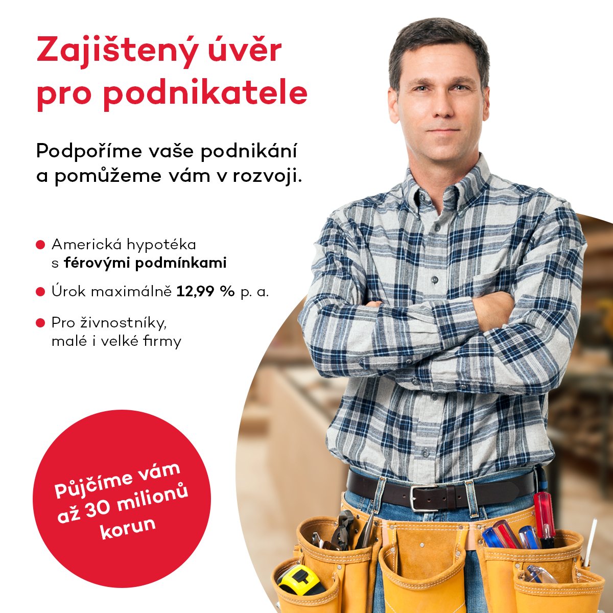 Vstupujeme na trh podnikatelů s dalším produktem. Náš Zajištěný úvěr pro podnikatele nabídne až 30 mil. Kč. s úrokem maximálně 12,99 % p.a.. 

Více na webu: homecredit.cz/zajisteny-uver

#svetHC #zajistenyuver #osvc #podnikani