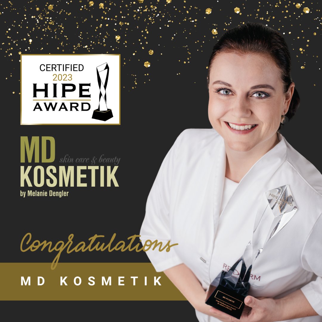 Herzlichen Glückwunsch an Melanie Dengler, Gründerin und Geschäftsführerin von MD Kosmetik, zur hochverdienten Auszeichnung mit dem HIPE AWARD!  🏆  #hipeaward