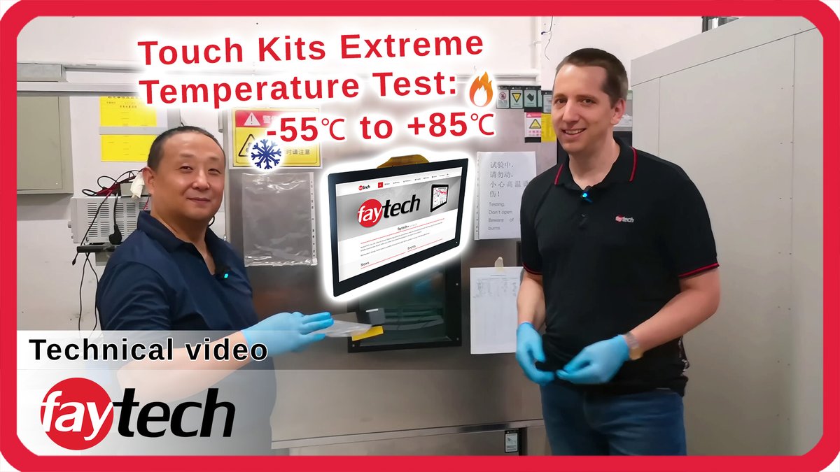 faytechShenzhen's tweet photo. We are back with another technical #video! Join Arne Weber and Haber Guo, as they take you through the temperature #testing procedure for our optically bonded #touch kits!
https://t.co/8i48a58cIS
#faytech #touchscreens #opticallybonding #youtube #opticalbonding #touchsolutions https://t.co/1iHtVtgrvT