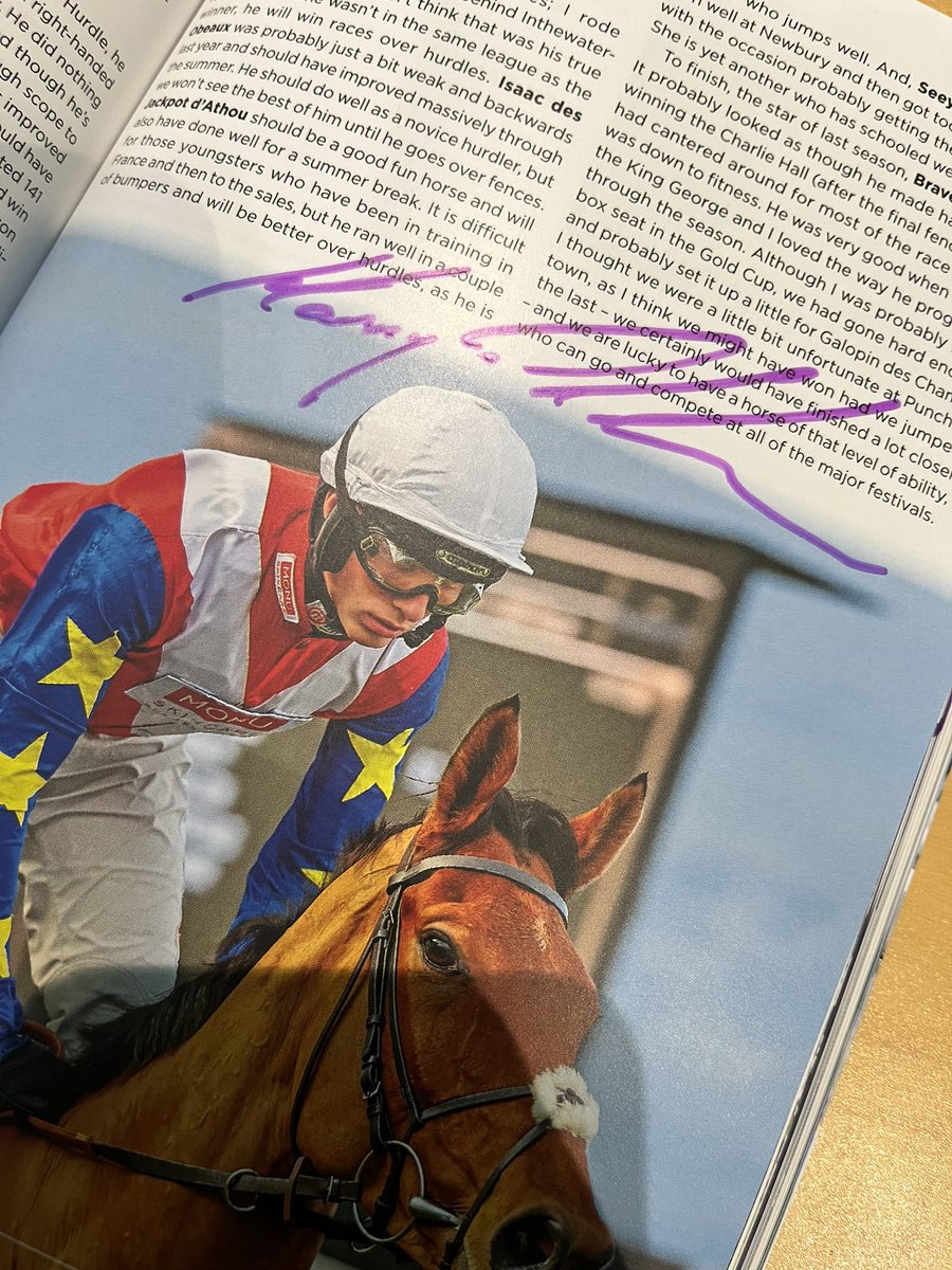 paulfergusonJTF's tweet photo. 🚨 JTF PRIZE GIVEAWAY

I have 3 copies of JTF 2023-2024, signed by all 6 contributing jockeys:

Sean Bowen, Harry Cobden, Brian Hughes, Jonjo O’Neill Jnr, Nick Scholfield &amp; Harry Skelton.

Follow, Like &amp; RT to enter. Winners will be randomly selected on Friday. https://t.co/qFALkmADa2