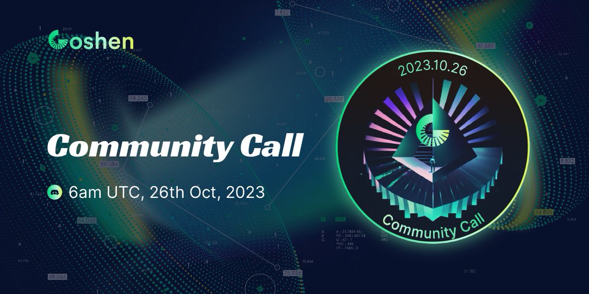goshen_network's tweet photo. Join us tomorrow for a very special Community Call 👀

📢Goshen will be announcing a new community initiative that we will be launching in November!

👨‍👨‍👦Learn more details on the call! 

📅 October 26th, 6 am UTC 

https://t.co/fHSeNLDjxG https://t.co/SLUYm8oBCw