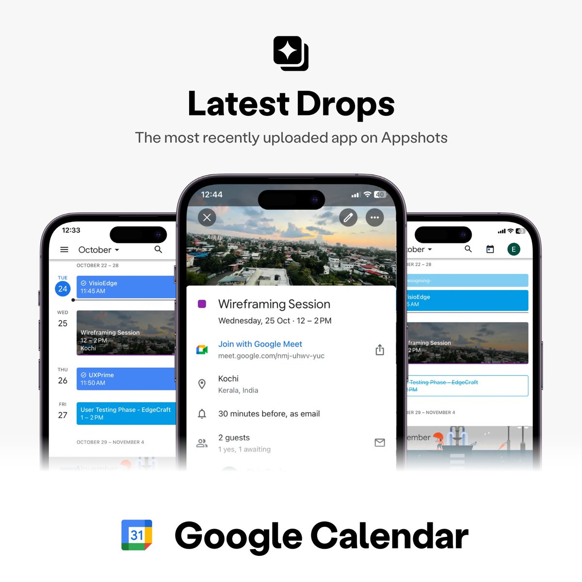 appshotsdesign's tweet photo. The latest drop on @Appshots! We just added more than 300 screens from  @googlecalendar . Check it out now! #Appshots  #uiux #uidesign #reference #productdesign #popularapps #ios https://t.co/7IyoBn9r1u
