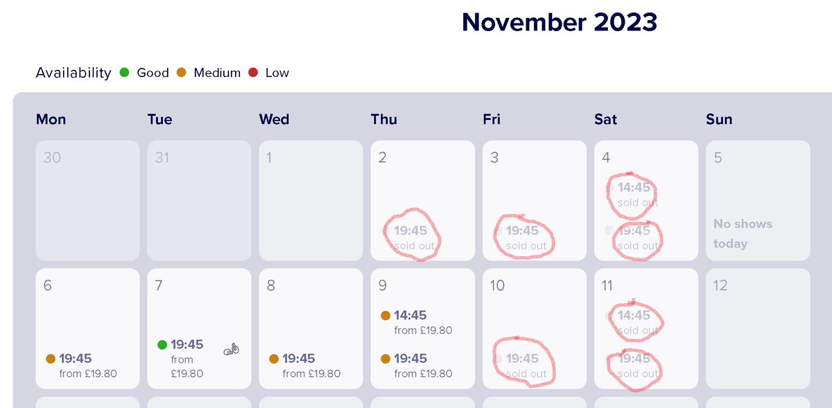 SeizeCheese's tweet image. 🧀📈CHEESE: SALES PRESENTATION📈🧀

   OVERVIEW
84% of tickets sold. Seven sold out shows. Remaining tix only available across 6, 7, 8 and 9 Nov, and two of those are only ten sales away from sold out...

   CONCLUSION
Don't delay!

    ACTION
Tix at tinyurl.com/bdzfaahu