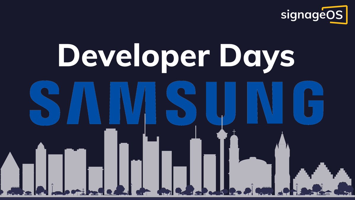 signageOS's tweet photo. We are back in Frankfurt for the @Samsung Developer Days. Hope to see you there! #developerdays #samsung #digitalsignage  #samsung_devdays_2023 https://t.co/7nJ42AzfZo