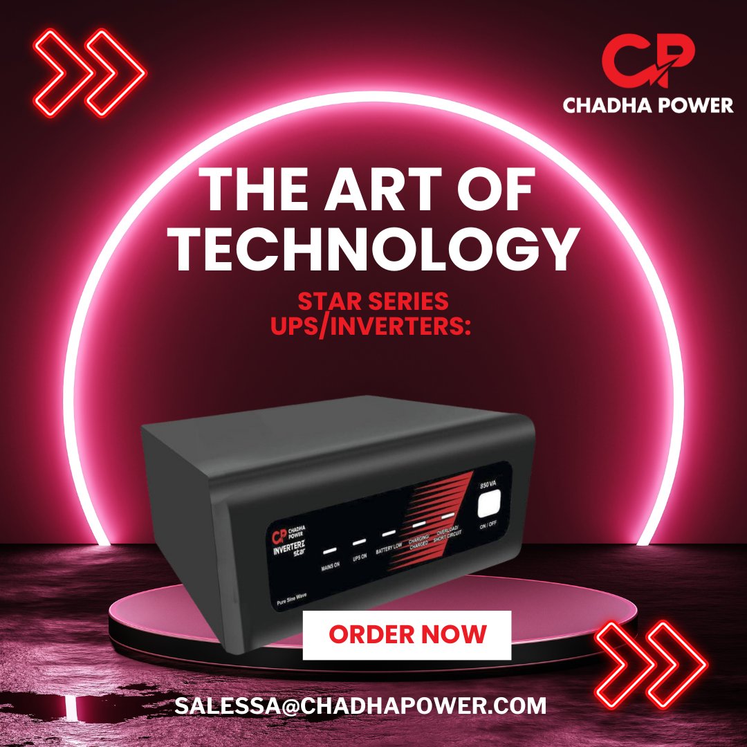 Chadha Power STAR SERIES OF UPS/INVERTERS are built with longevity and efficiency in mind. Available in ratings of 850VA 12V AND 1450VA 24V

OrderYour'sToday:
Website: chadhapower.co.za

#BackupPower #PowerSolutions  #ChadhaPower #Inverter #InverterPower #PowerYourHome