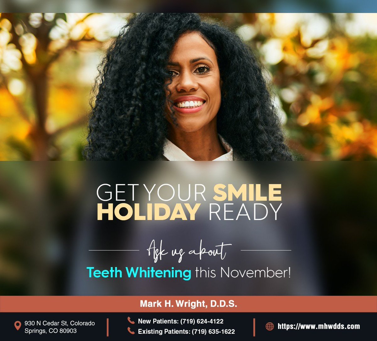 markhwrightdds's tweet image. Mark H Wright DDS makes achieving a bright, white smile easy with professional teeth whitening. For a radiant smile, speak to us at (719) 624-4122 to request a consultation. #teethwhitening #markhwrightdds #coloradosprings #CO