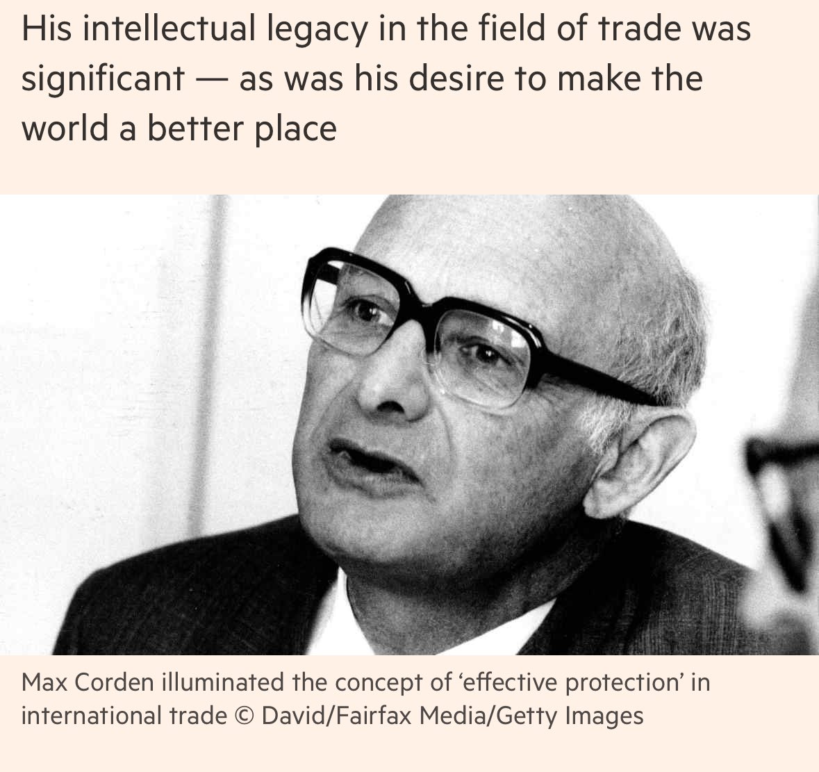 Max Corden, economist, 1927-2023 🔗on.ft.com/3Fzpiiw by Vijay Joshi