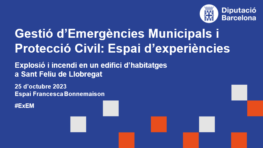 Comencem la Jornada de Gestió d’Emergències Municipals i Protecció Civil #ExEMTreballarem el cas real de l’explosió i incendi d’un edifici d’habitatges a Sant Feliu de Llobregat l’any 2021. Volem crear un espai de reflexió pràctic de tots els intervinents