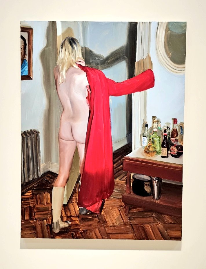 The shops just round the corner and you really fancy some choco rice pops, but you don't want all the hassle of getting dressed, just to get undressed again 👍🏛️🍑 #MuseumBums 'Domestic Theatre', 2023, by Jenna Gribbon, on display at @LGDRart 😁