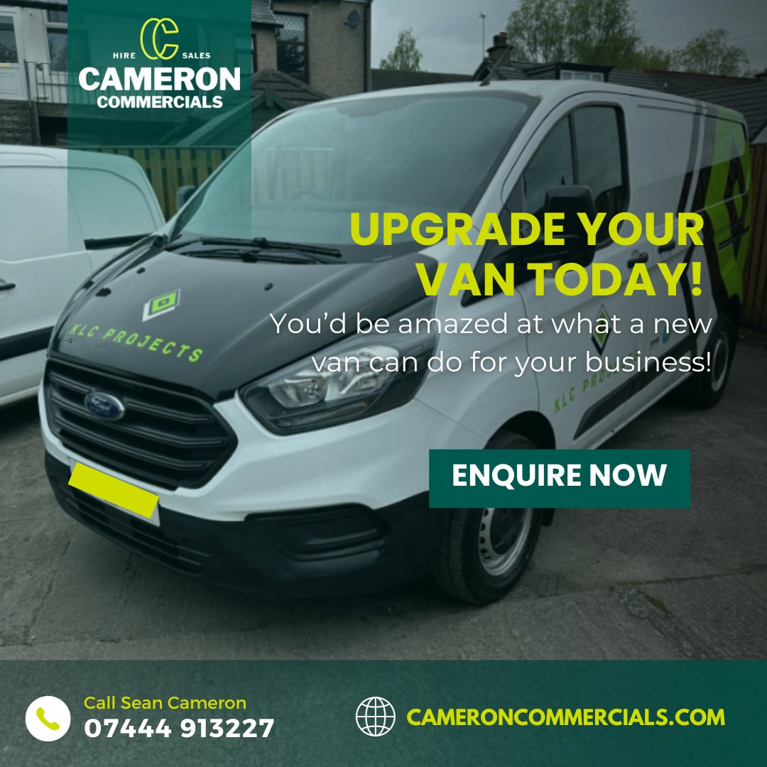 It's incredible how a new van can transform your business ✅🚚

Especially if you're displaying your business logo on the van, it's essential that it's showcased on a vehicle that impresses. 🌟👌

🌐 cameroncommercials.com/vehicle-sourci…

#NewVan #Vans #VanSales #Trust #BusinessImage