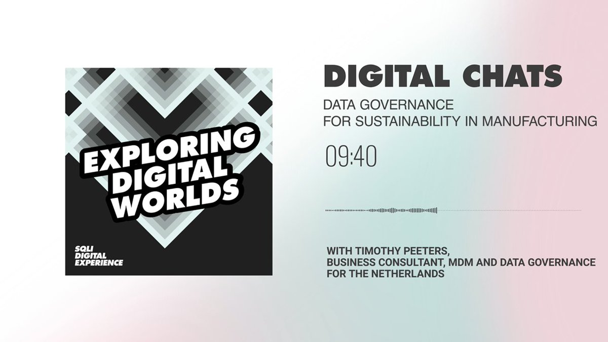 SQLI_FR's tweet image. #Podcast “Data is really important today. It not only contributes to a manufacturer’s brand image, it also has major financial implications”, Timothy Peeters, #DataGovernance expert.
Check out more insights in our podcast 👉 okt.to/M1qXz7
#sustainability #manufacturing
