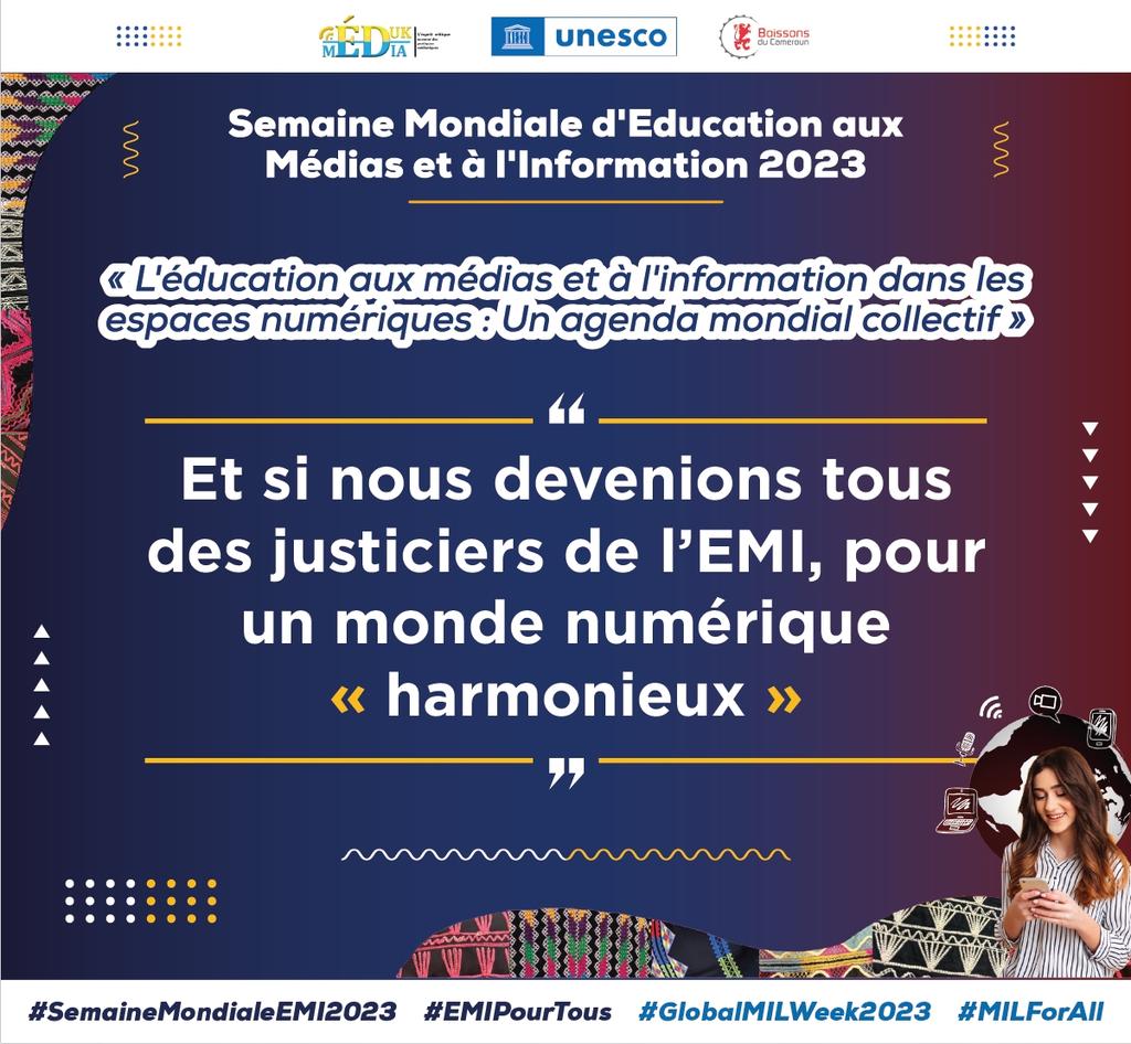 AndreMpoudi's tweet photo. Des justiciers de l'#EMI pour un monde numérique harmonieux pour tous.
#GlobalMILWeek2023 #EMIPourTous #MILForAll #SemaineMondialeEMI2023 https://t.co/VCmlHwoRO9
