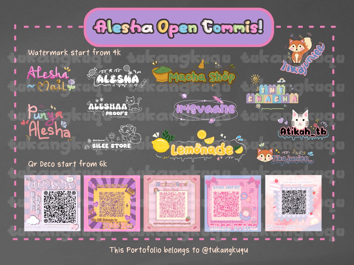 tukangkuqu's tweet photo. Halooo aku open macem2 yaa

• commis ilustrasi cartoon
• commis chibi
• design poster, flyer, pamflet dll
• PL/QR deco
• watermark/logo
• apps prem jg adaa

Yukk di order dan cek portofolionya di https://t.co/MEAA3py5j0

Wa : https://t.co/K7BukszCq7

#zonauang #zonaba https://t.co/L31EQX43ky
