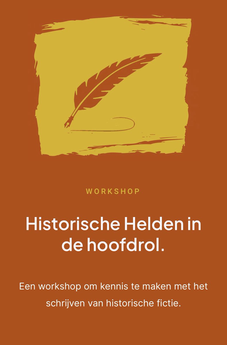 Nog maar twee plekken beschikbaar!

Zaterdag 11 november in Leiden. 

Inschrijven via:
dehistorischeschrijfkamer.nl/workshop/