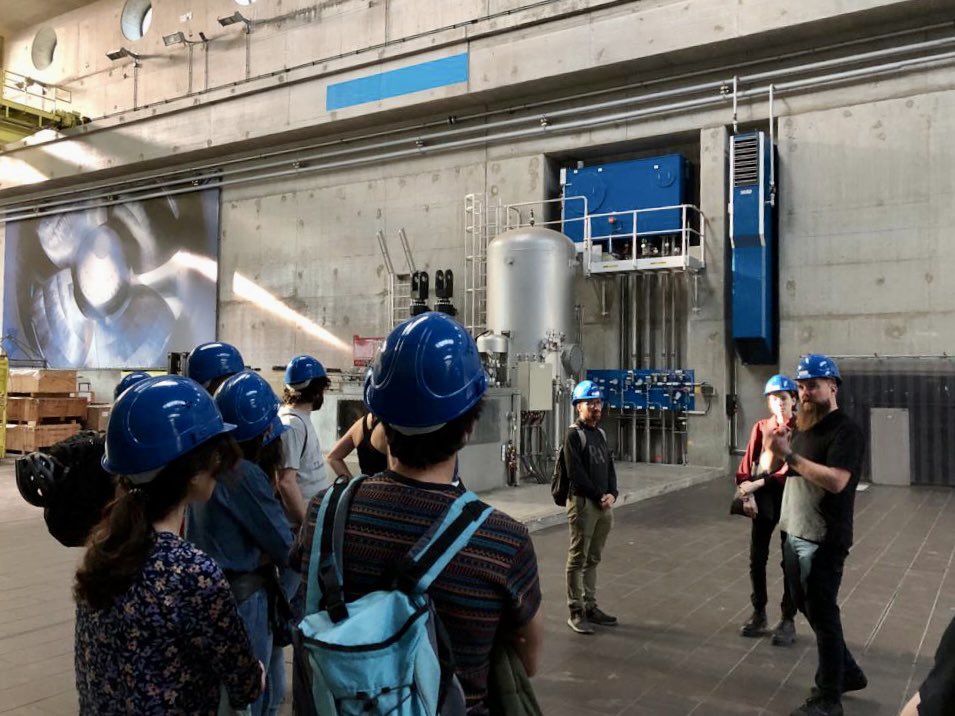 MaxPerutzLabs's tweet photo. The Perutz consume in a year the same amount of electricity as 1.100 average Austrian households! On Saturday, the #ClimateGroup visited the power plant Freudenau to collect ideas to reduce the Perutz’ need for electricity. https://t.co/Str80tePoq