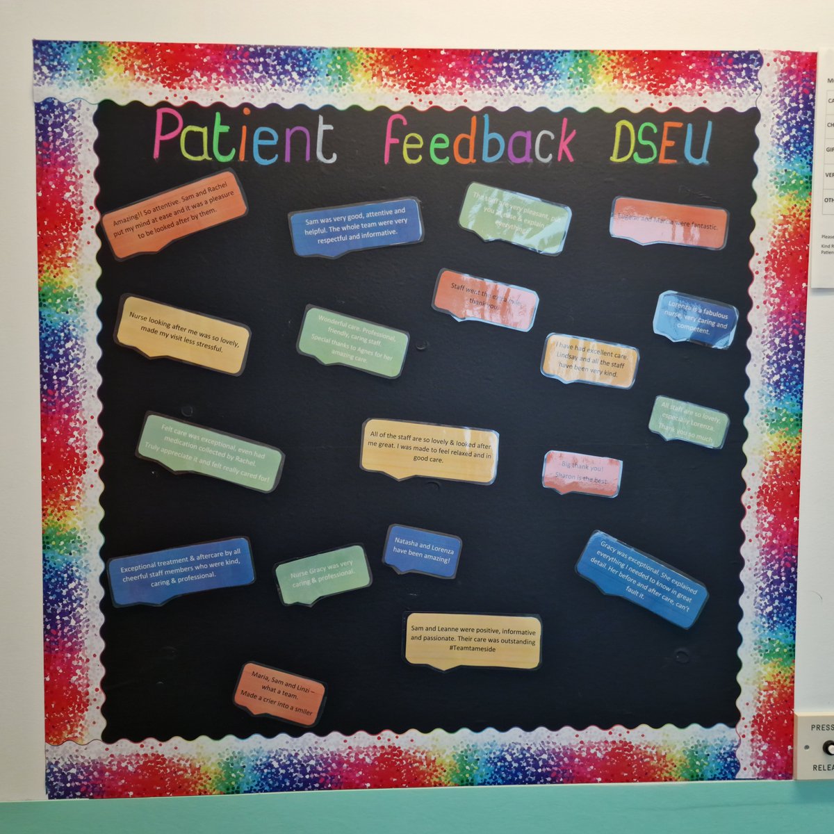 The Patient Experience Team (@tgicftptexp) on Twitter photo Very beautiful display on Day Surgery showcasing some of the amazing feedback received via the FFT surveys. Keep up the amazing work
<a href="/SusieR1/">Sue💙</a> <a href="/k_mantron/">Kevin Parker-Evans (He/Him)</a> <a href="/tracycamps/">Tracy Campbell</a> <a href="/NicolaFirth6/">Nicola Firth</a> <a href="/GraceWall/">Grace Wall💙</a> <a href="/surgery_day/">DaySurgery@TGICFT</a> <a href="/Kkgoods1/">Kerry Goodson</a> <a href="/JanetCordwell/">Janet cordwellharmer</a> <a href="/GemmaHallTGH/">Gem</a> <a href="/a_cow28/">Millie 🖤</a> @pat_exp_plus <a href="/Sunithamathew8/">Sunitha mathew</a> Very beautiful display on Day Surgery showcasing some of the amazing feedback received via the FFT surveys. Keep up the amazing work
<a href="/SusieR1/">Sue💙</a> <a href="/k_mantron/">Kevin Parker-Evans (He/Him)</a> <a href="/tracycamps/">Tracy Campbell</a> <a href="/NicolaFirth6/">Nicola Firth</a> <a href="/GraceWall/">Grace Wall💙</a> <a href="/surgery_day/">DaySurgery@TGICFT</a> <a href="/Kkgoods1/">Kerry Goodson</a> <a href="/JanetCordwell/">Janet cordwellharmer</a> <a href="/GemmaHallTGH/">Gem</a> <a href="/a_cow28/">Millie 🖤</a> @pat_exp_plus <a href="/Sunithamathew8/">Sunitha mathew</a>