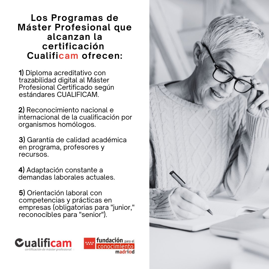 ¿Qué obtienes con un Máster Profesional certificado por CUALIFICAM? 🎓✨