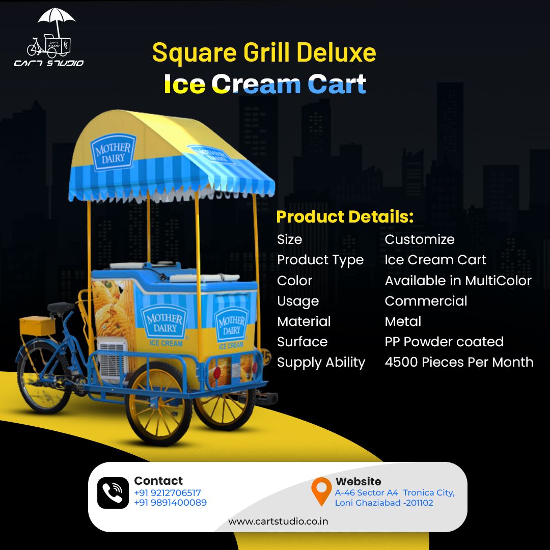 Indulge in a Sweet Escape: Cartstudio's Square Grill Deluxe Ice Cream Cart - Where Elegance Meets Deliciousness!

Contact us now for more info:
Call us - 92127 06517
Visit at - cartstudio.in

#icecreamcart #cartstudio #mobilevending #foodcart #deluxeicecream