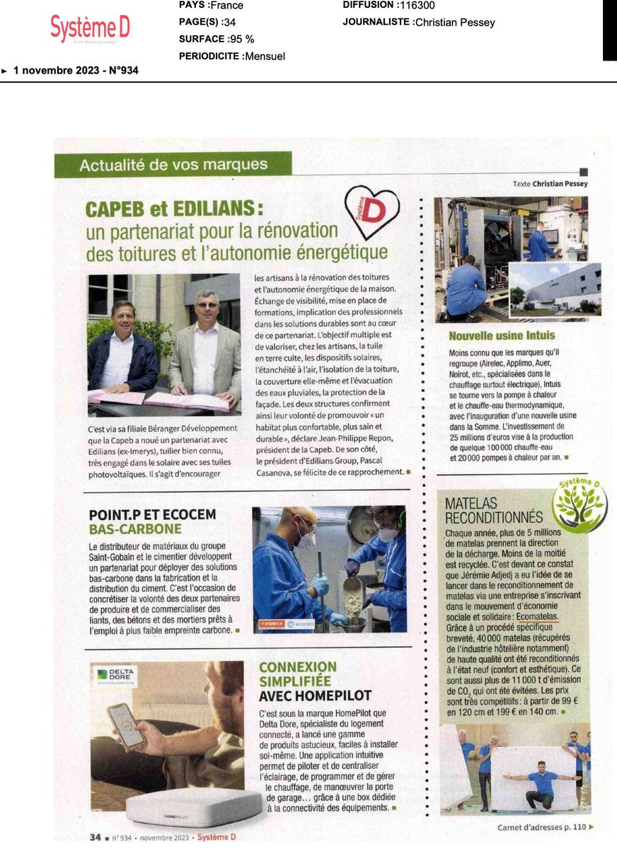 FHCOM's tweet photo. Pouvoir d'achat : Le reconditionnement de matelas a l'honneur dans les médias  avec @EMatelas  

#RP @FHCOM 

#literie #matelas #décoration #maison #économie #consommation https://t.co/LjP9L6V3eF