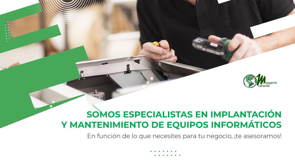 💻📱En #Megaprint somos especialistas en implantación y mantenimiento de equipos informáticos.

🤷‍♀️🤷‍♂️¿Tienes dudas? Te asesoramos sobre PCs de sobremesa y portátiles, servidores dedicados con las últimas #tecnologías y redes profesionales.

¡Contáctanos!▶️ow.ly/5hw350PZIXu