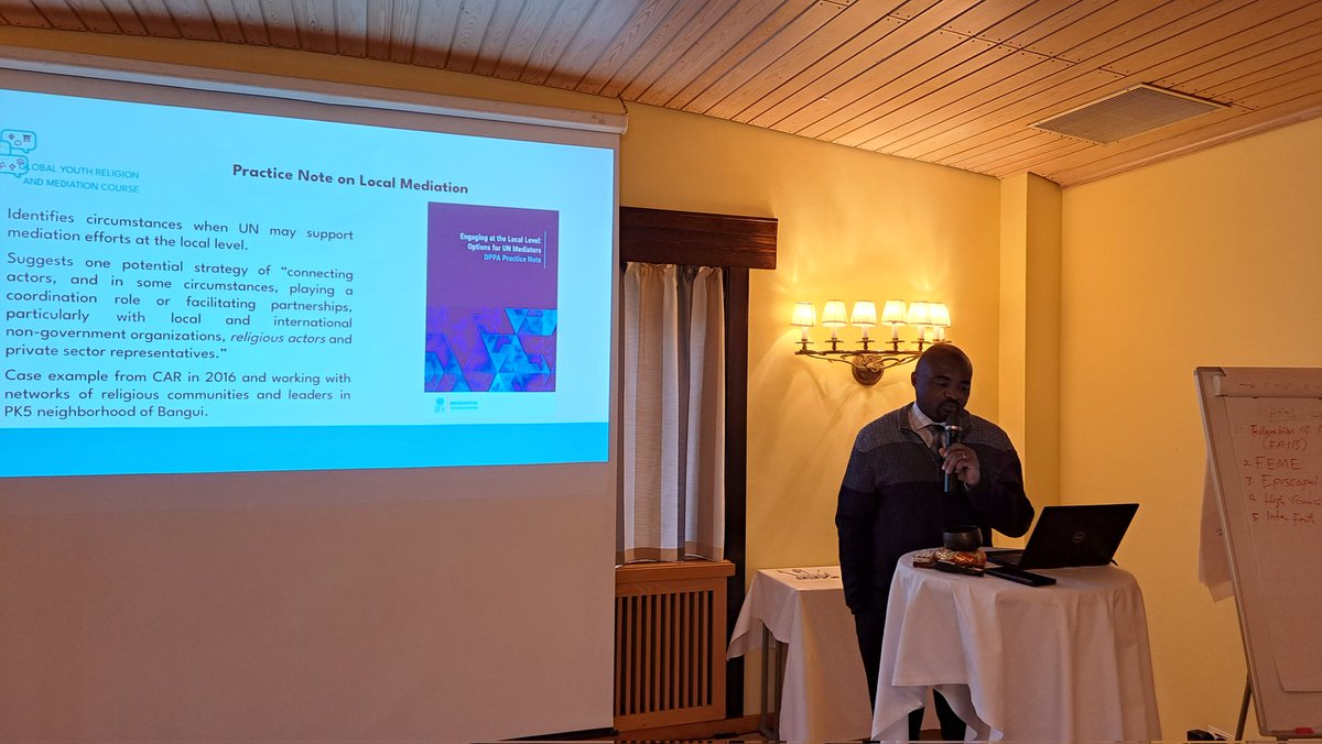 peacemakersnetw's tweet photo. Youths can leverage on expertise ,capacities ,resources and partnership with #UN to participate in the Participation Youth Peace Processes -Peter Nsenkeng
 #YRMC
@USIP @RoseCastleUK @MBBIntl @cmioffice https://t.co/yDsIJQ3hMn