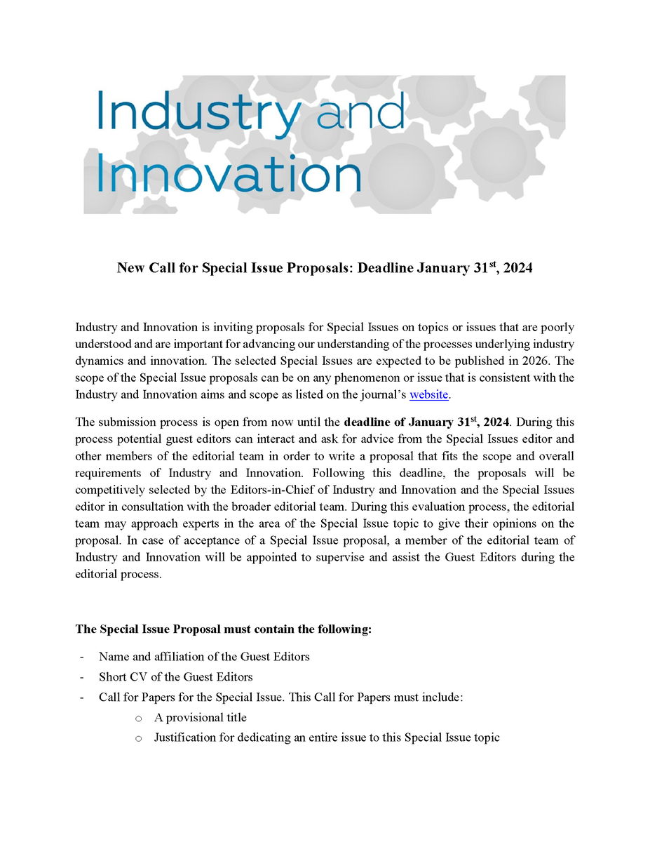 Industry & Innovation tweet media