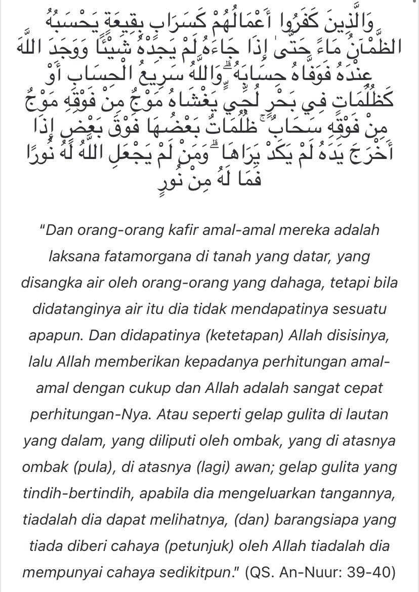 TTermada's tweet photo. @pangbandrang Betul
Orang yg Taat = berakhal baik
Tidak taat = bisa baik atau buruk akhlak nya

Cth 
Bill gates baik akhlaknya, banyak menyantuni anak yatim, suka bersedekah, tapi dia kafir, tidak taat kepada Allah, maka akhlaknya tidak memiliki nilai apa2 disisi Allah https://t.co/CdyDPlQiAG